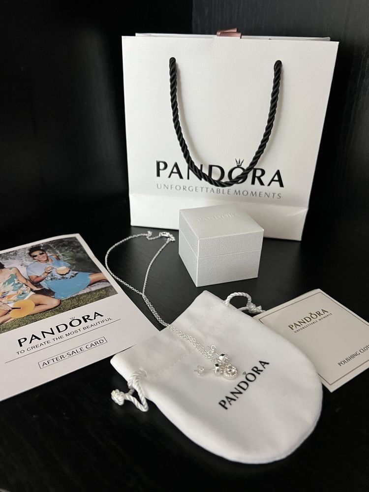 Набір Pandora сережки та підвіска з кулоном