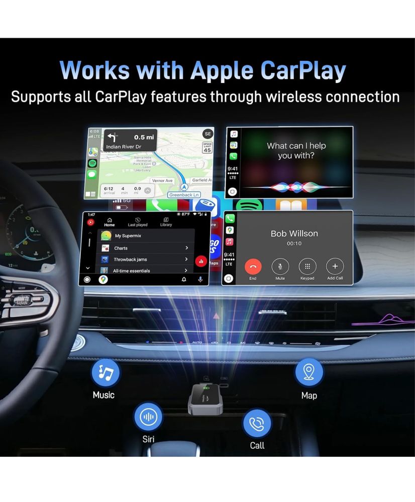 Bezprzewodowy adapter CarPlay do iPhone Apple play