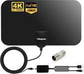Tellegant antena wewnętrzna DVB-T2 wzmacniacz 4K HEVC do 200km 4m