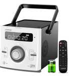 Lonpoo Przenośny odtwarzacz 20 W Stereo Boombox z akumulatorem