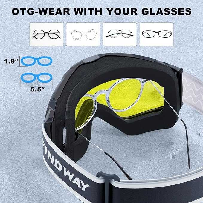 Gogle narciarskie  do snowboard , motocross innych sportów. OTG .11