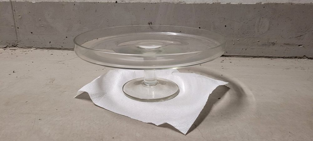 Patera szklana z czasów prl