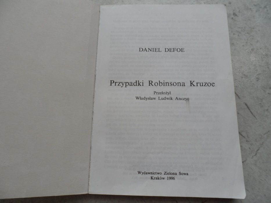 Przypadki Robinsona Kruzoe Daniel Defoe