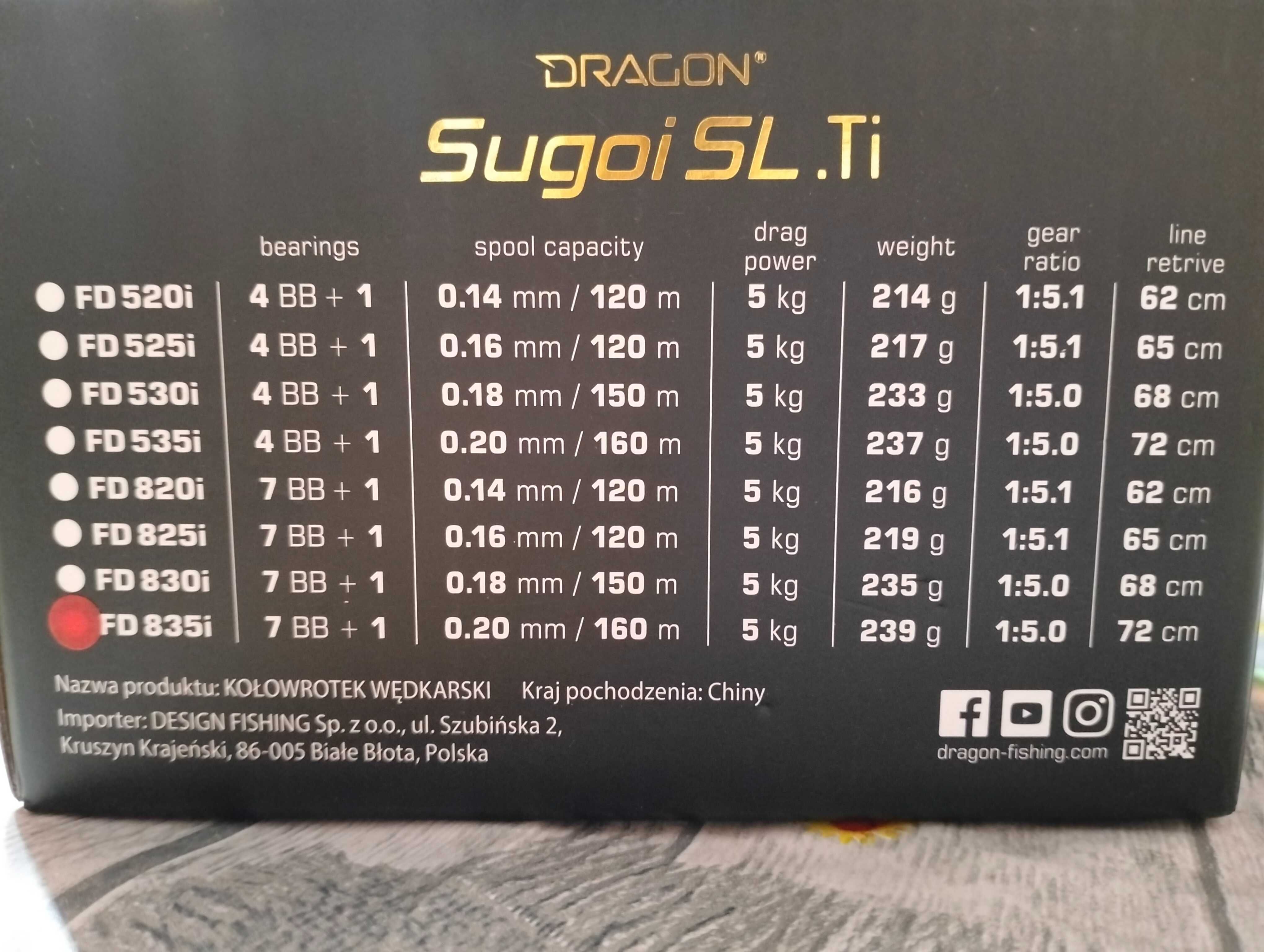 kołowrotek Dragon Sugoi