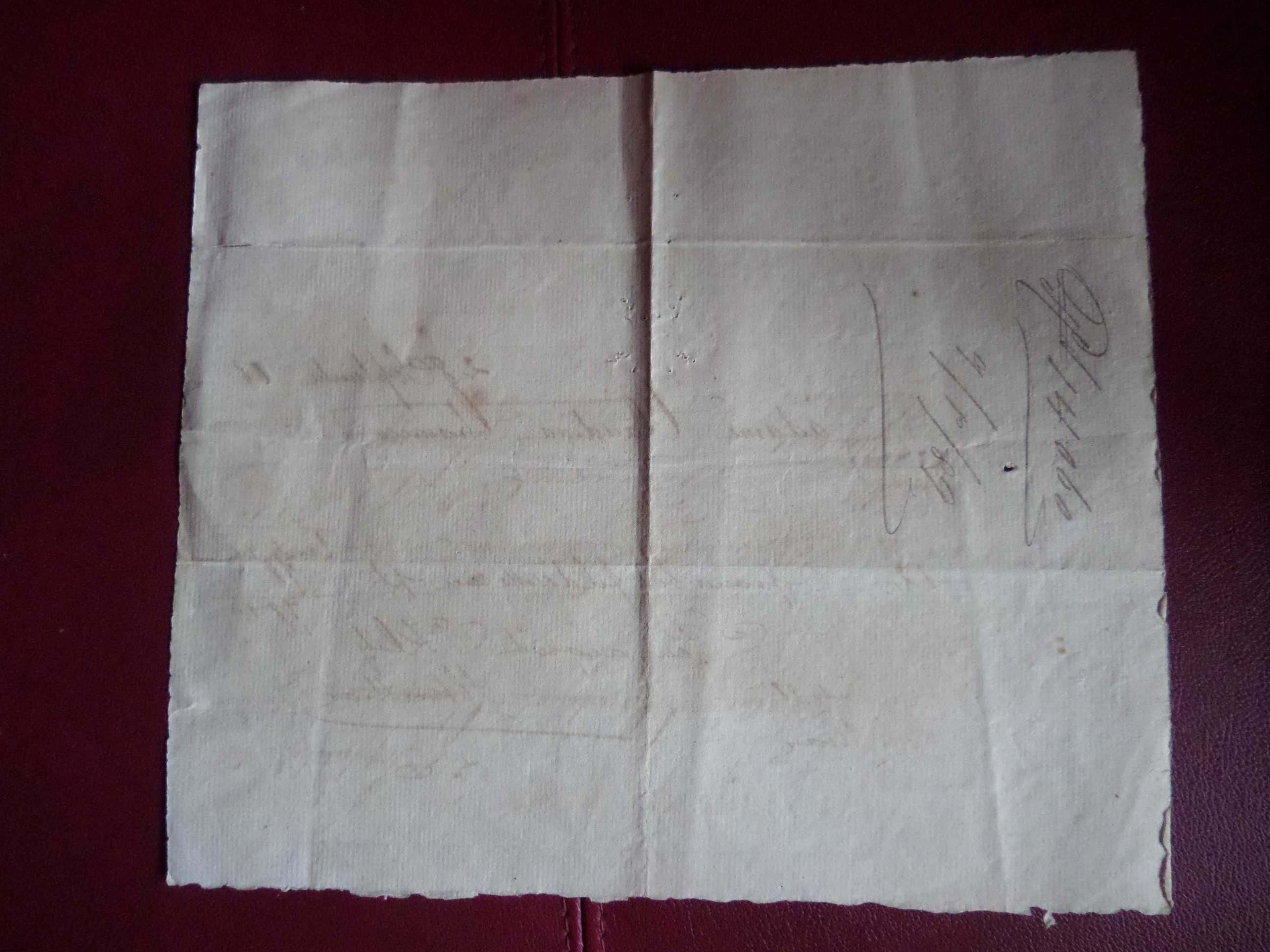Documento: Recibo selado.  França 1888
