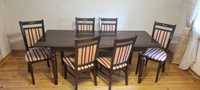 Stół 160-240cm + krzesła 6 sztuk do jadalni Krysiak Classic drewno OKA