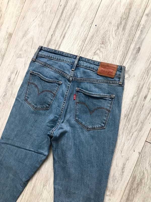 levis 721 high rise skinny jeans jeansy vintage dżinsy rurki damskie