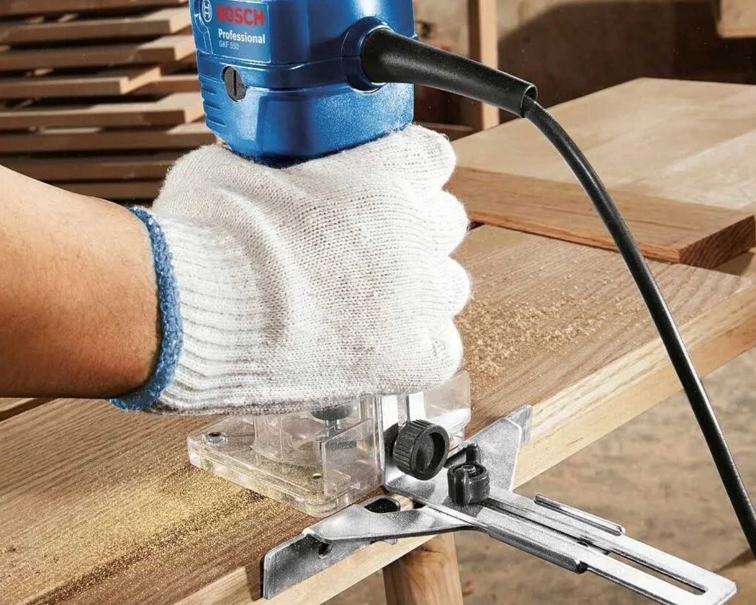 FREZARKA Krawędziowa Bosch 550W 33000obr/min Prowadnica RÓWNOLEGŁA