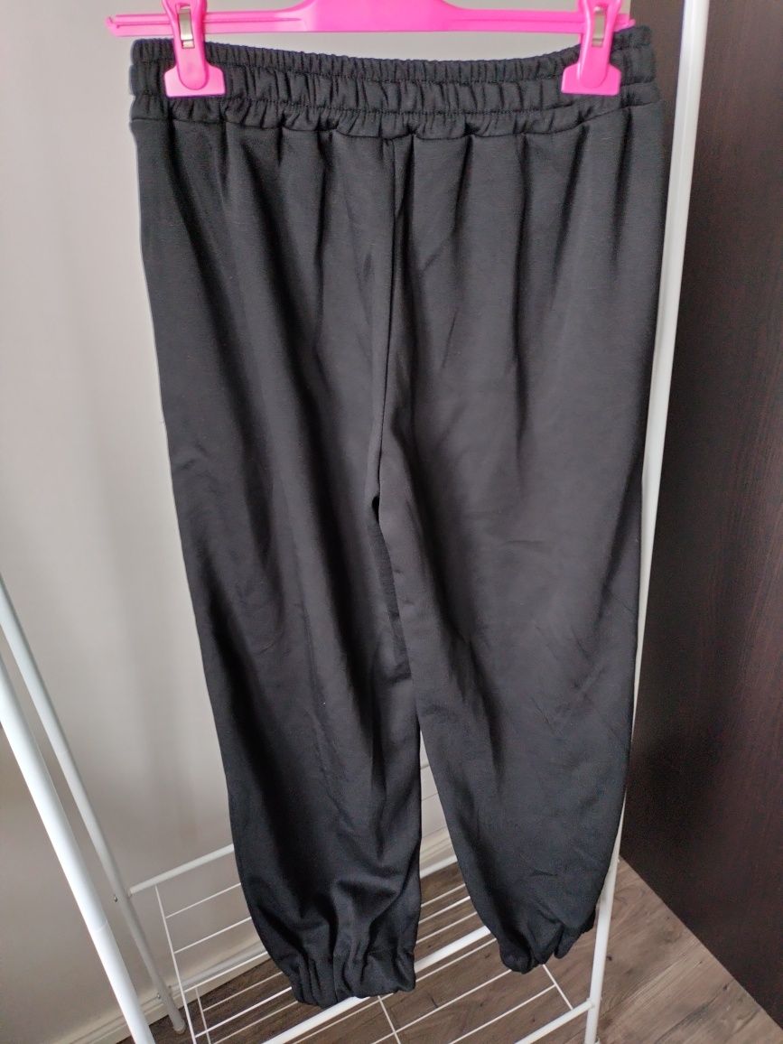 Komplet czarny masełko modna aplikacja uni do 2 XL