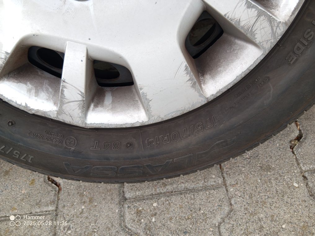 Koła felgi stalowe opony letnie 14 4x100 Hyundai i10 i20 kia picanto