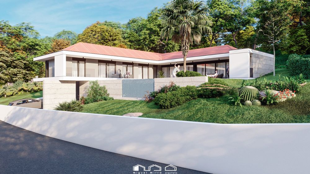 Terreno para construcao c/ projecto aprovado .