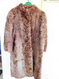 Długie ciepłe futro z baranów afgańskich XL
