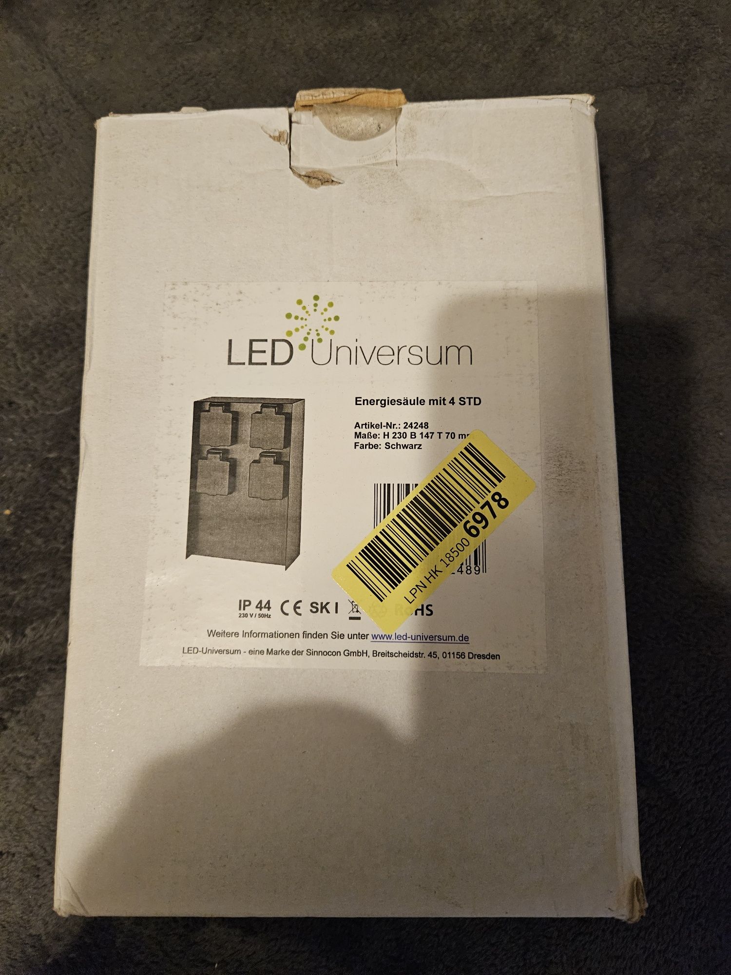 LED Universum Gniazdko ogrodowe ze stali nierdzewnej, IP44