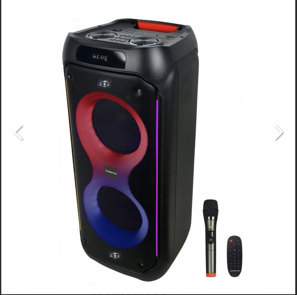 Колонка bluetooth караоке power аудио manta pallas микрофон пульт 140w