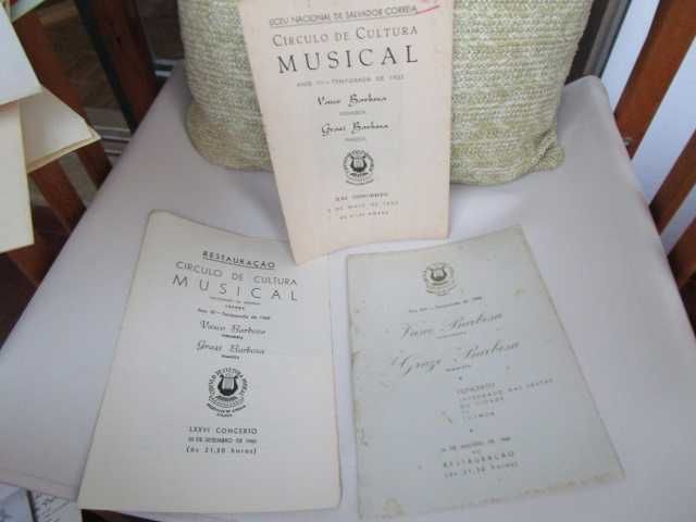 3 raros programas concerto musica classica Angola Vasco Grazi Barbosa