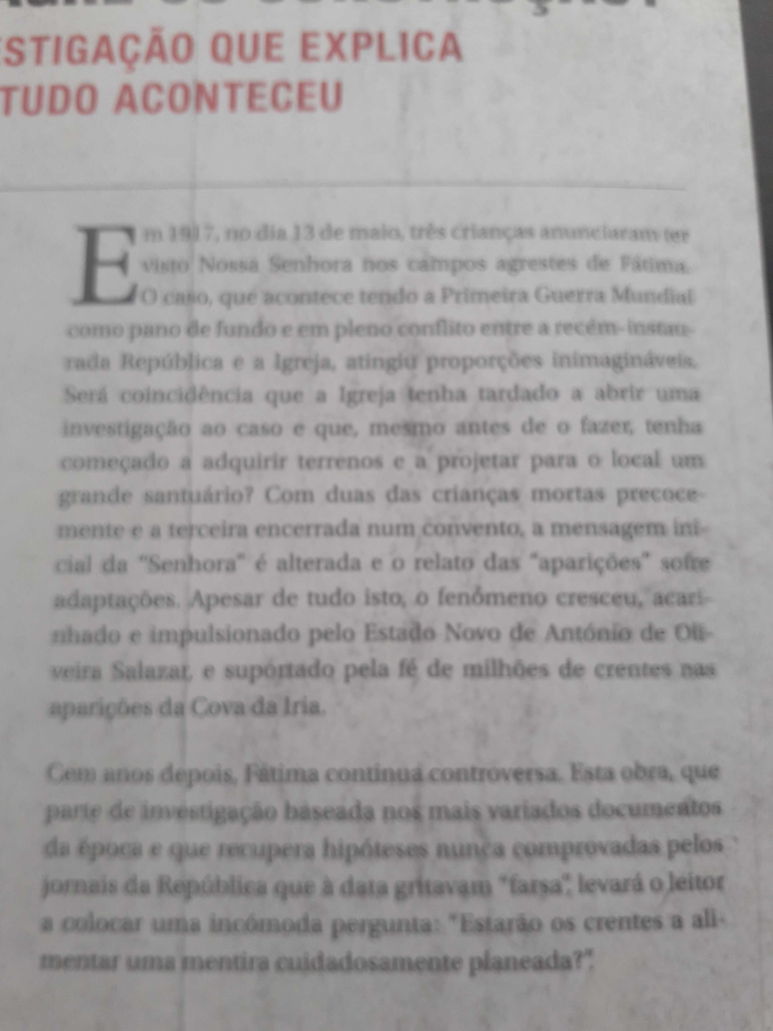 Fátima, Milagre ou Construção? Baudolino. Rio Huds