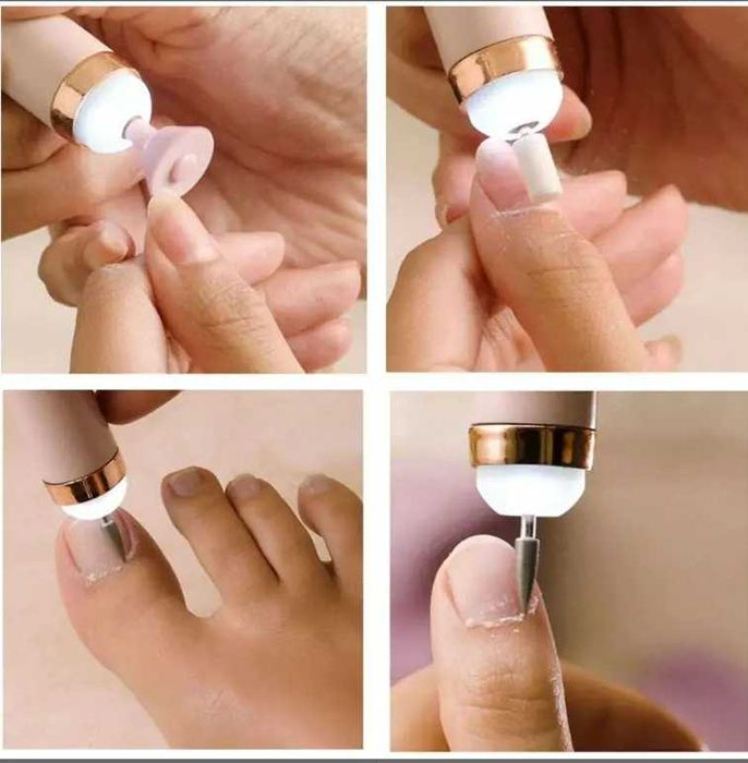 Фрезер-ручка для манікюру та педикюру з підсвіткою,фрезами в комплекті