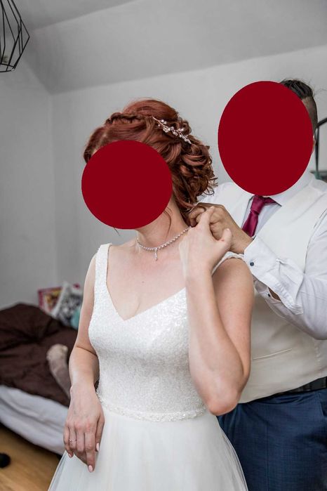 suknia ślubna Aisza rozmiar 38-40 (wiązanie gorsetowe), litera A