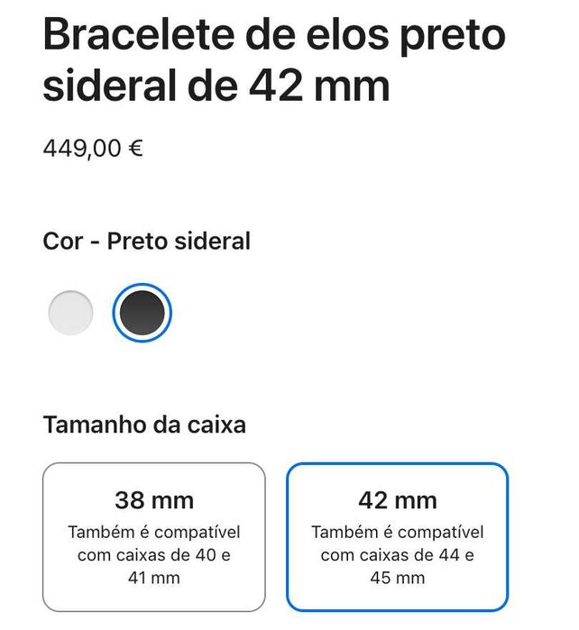 Apple Watch Series 7 / caixa de titânio e cerâmica + bracelete de elos