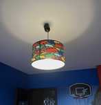 Lampa wisząca do pokoju dziecięcego w auta, abażur