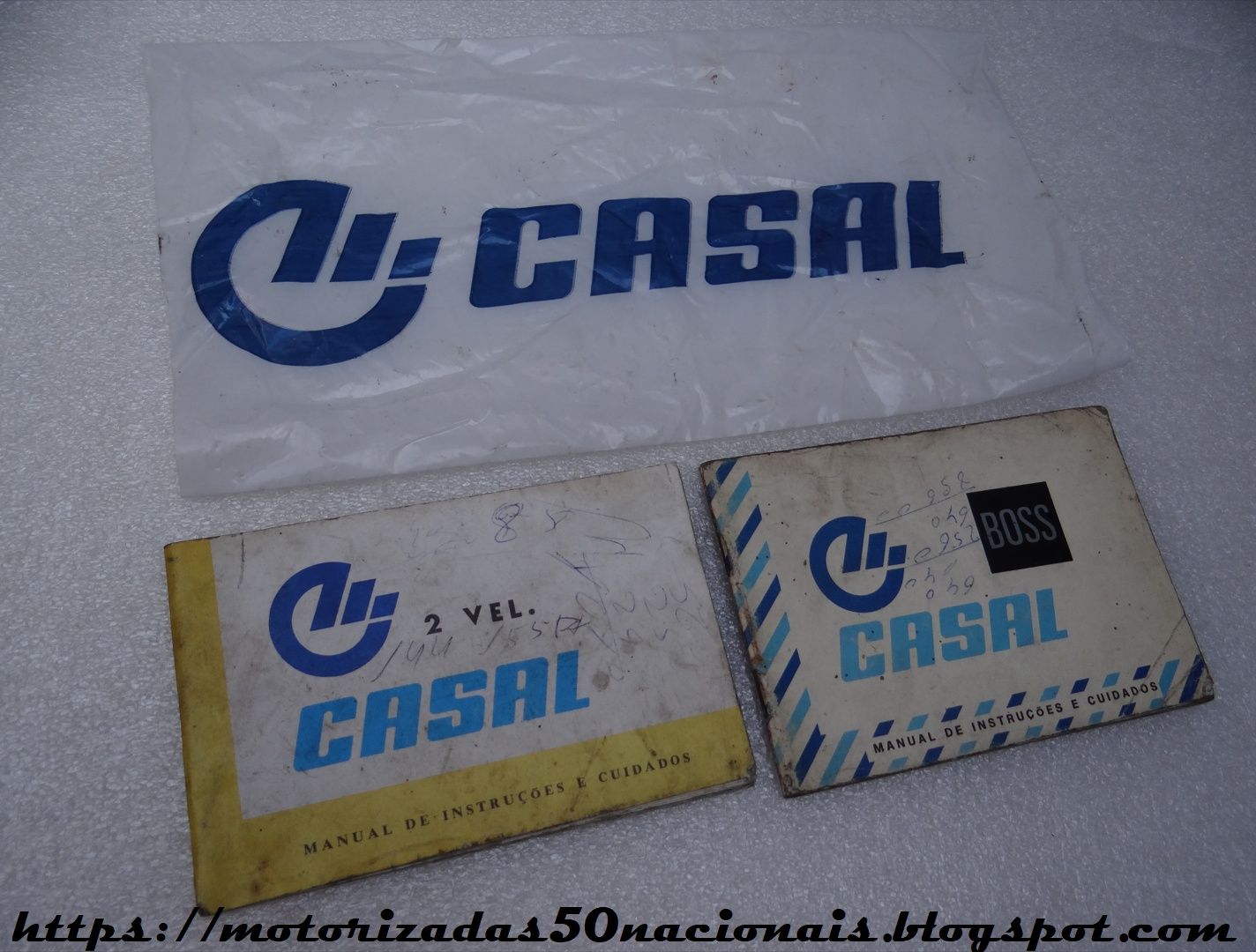 Manuais de Instruções e Cuidados p/ Motores Casal de 2v e Casal Boss