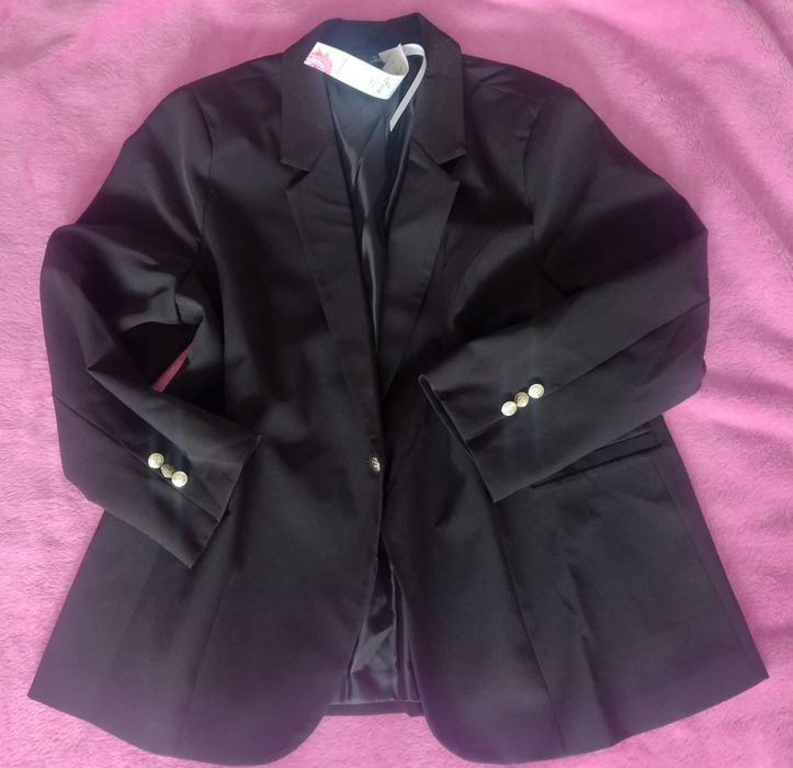 Czarny garnitur roz. 52/6XL NOWY