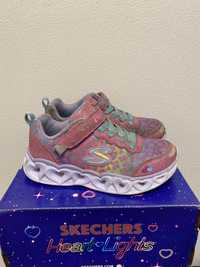 Кроссовки skechers з огоньками 30 / кросовки skechers lights 19 см