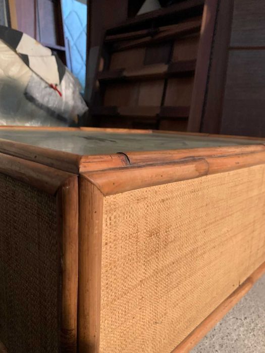 mesa de centro em bambu