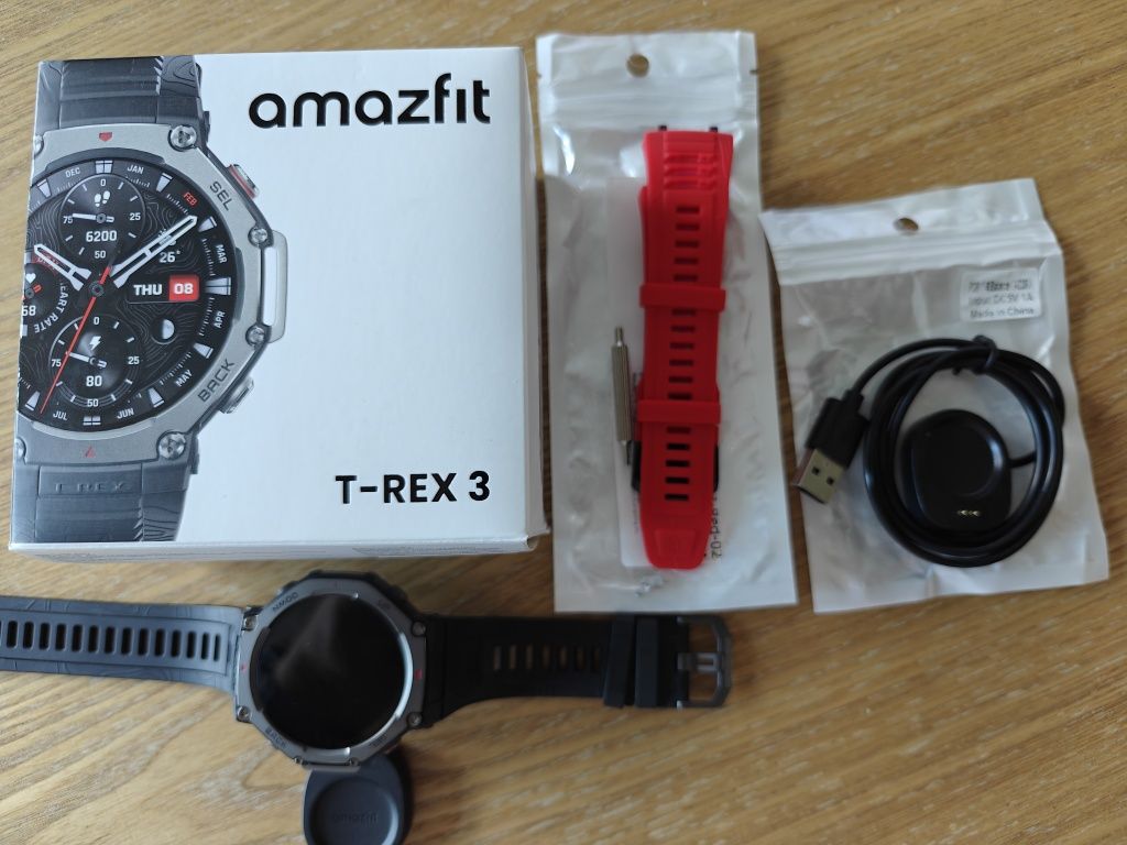 Amazfit T rex 3, smartwatch, jak nowy