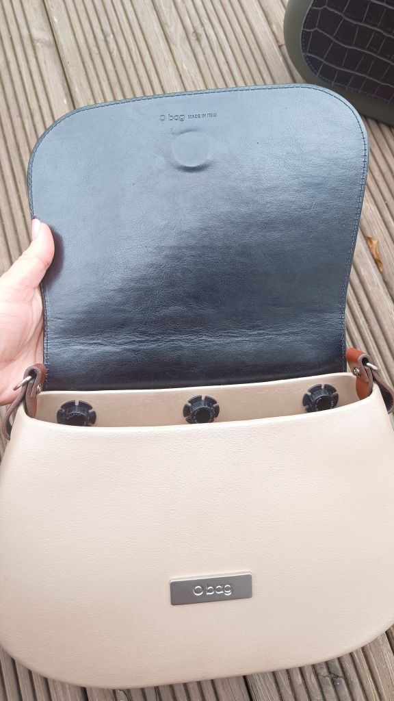 Zestaw obag shoulder sabbia perłowa klapa Koniakowa