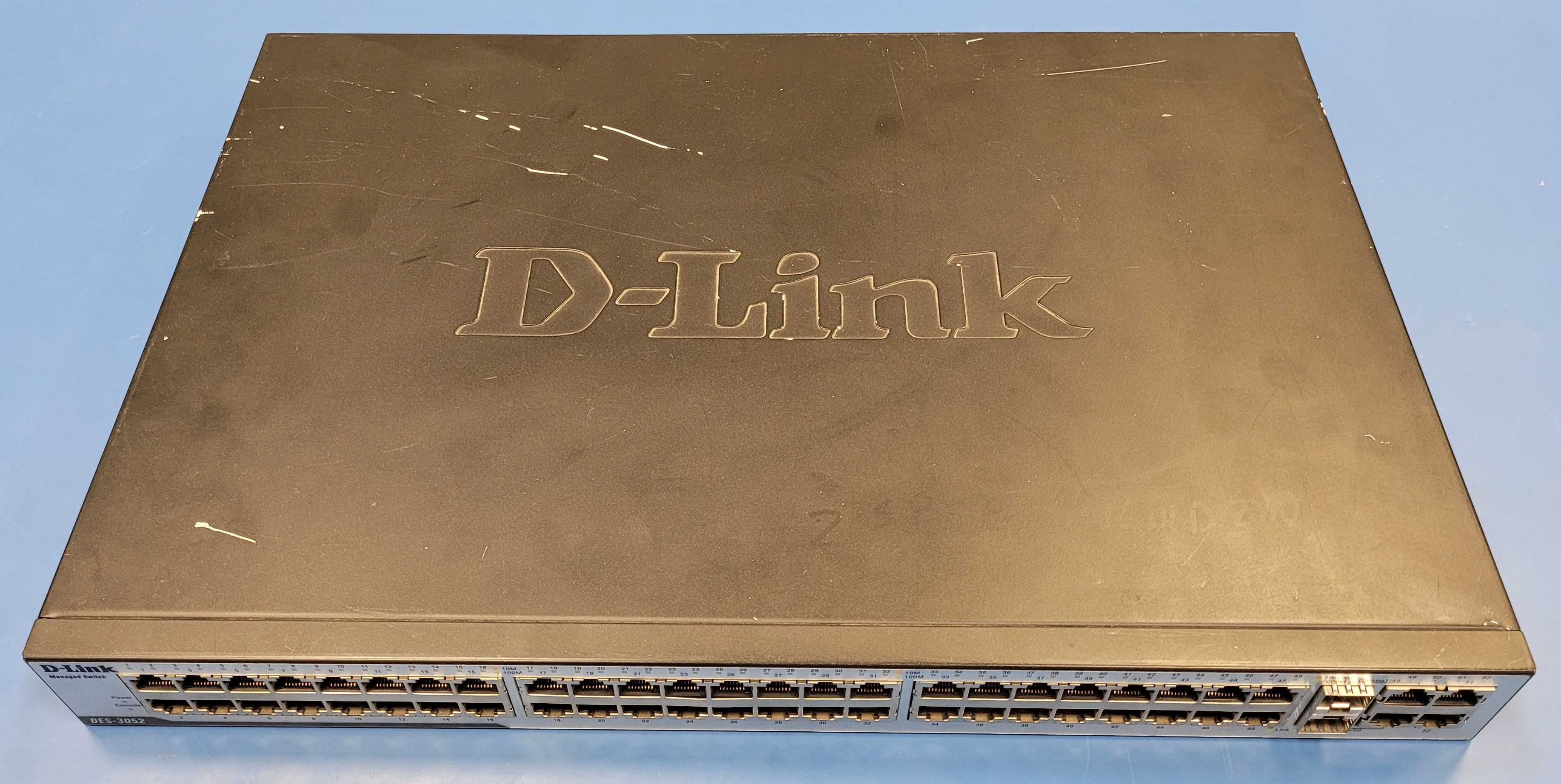 D-Link 52p DES-3052P (48x10/100Mbit 2x1Gbit 2xSFP) switch - sprawny