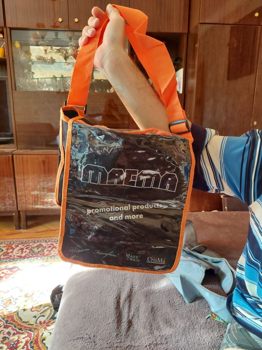 Torba na ramie,nowa z przezroczysta klapka