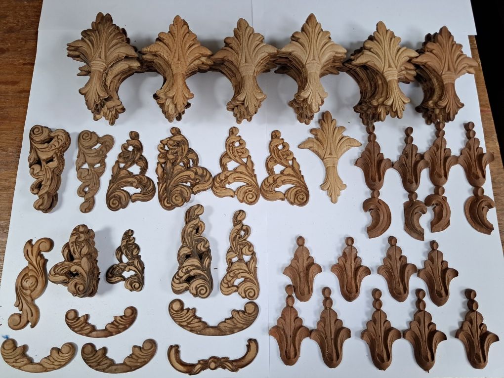 Peças decoraticas de madeira para móveis