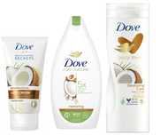 Dove 400ml żel pod prysznic Kokos & Migdał +krem do rąk + balsam 400ml