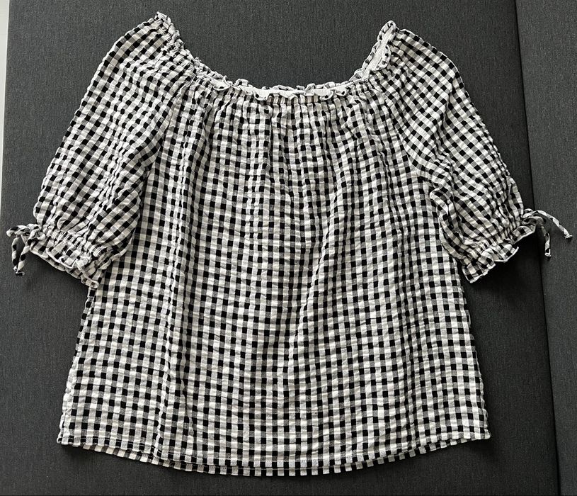H&m 170 bluzka z kory w buało czarną kratkę jak NOWA
