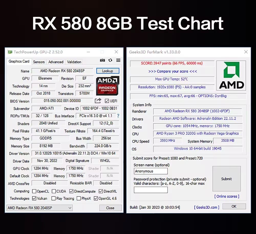 Нова Ігрова відеокарта RX 580 8GB GDDR5 256bit