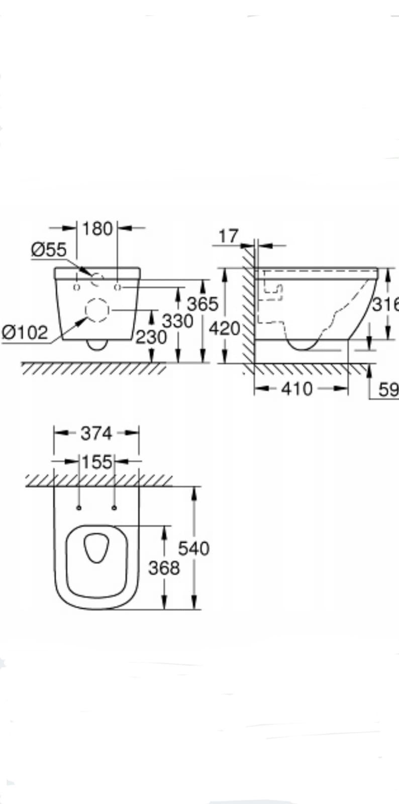 Miska WC wisząca Vortex Grohe