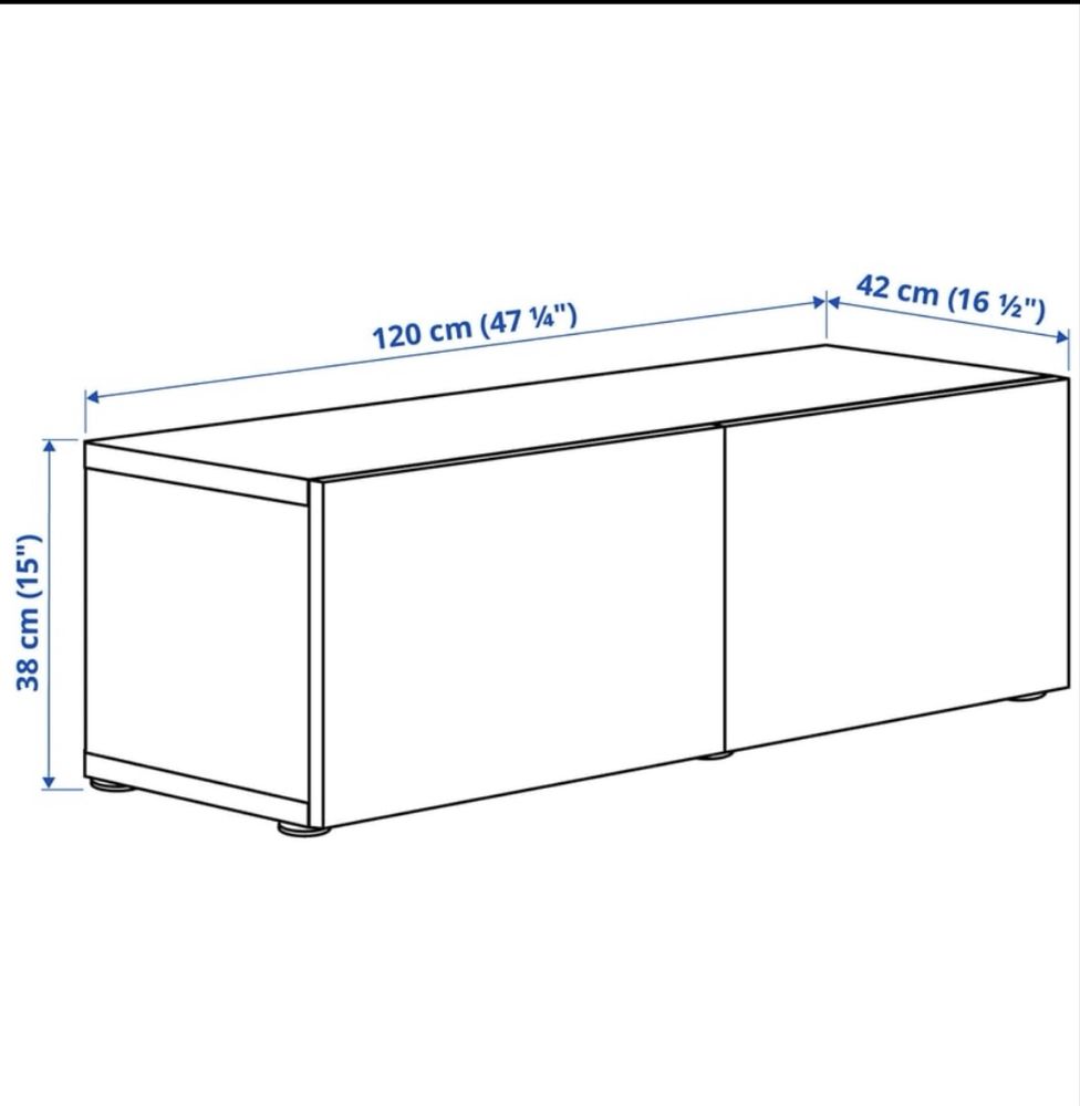 Szafka TV IKEA BESTA 2szt 120x40 Lappviken