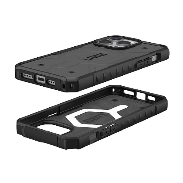 Etui UAG Pathfinder MagSafe do iPhone 15 Pro Max - srebrny