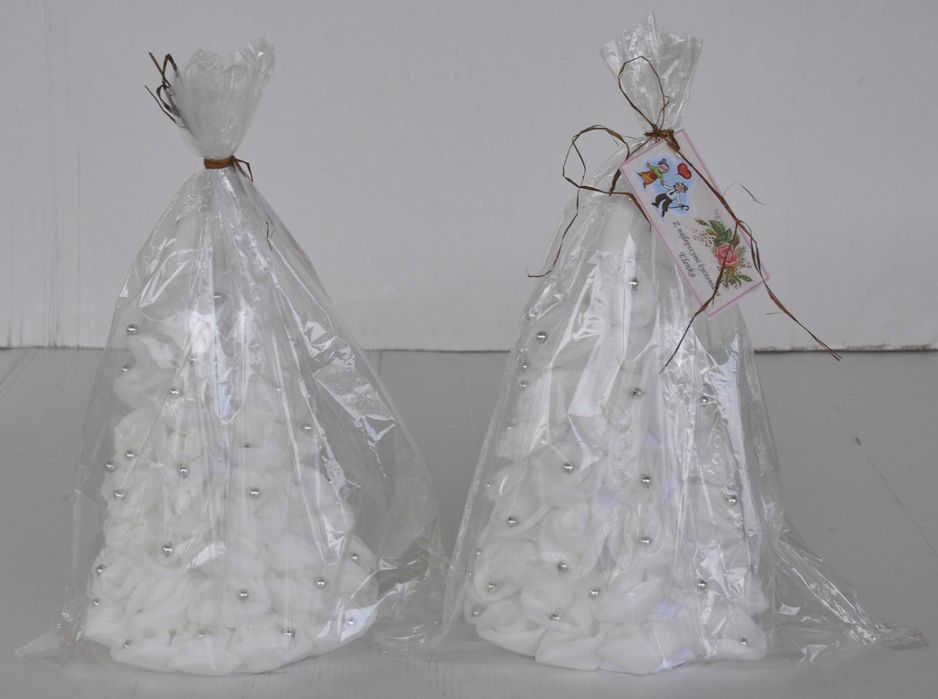 Choinki Świąteczne Wykonane Ręcznie z Płatków Kosmetycznych Nowe