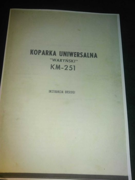 Instrukcja obsługi do koparki km-251 + rysunki