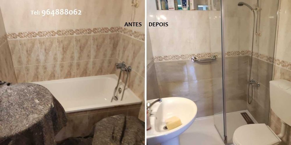 Banheira por Duche  - SUBSTITUIÇÃO!