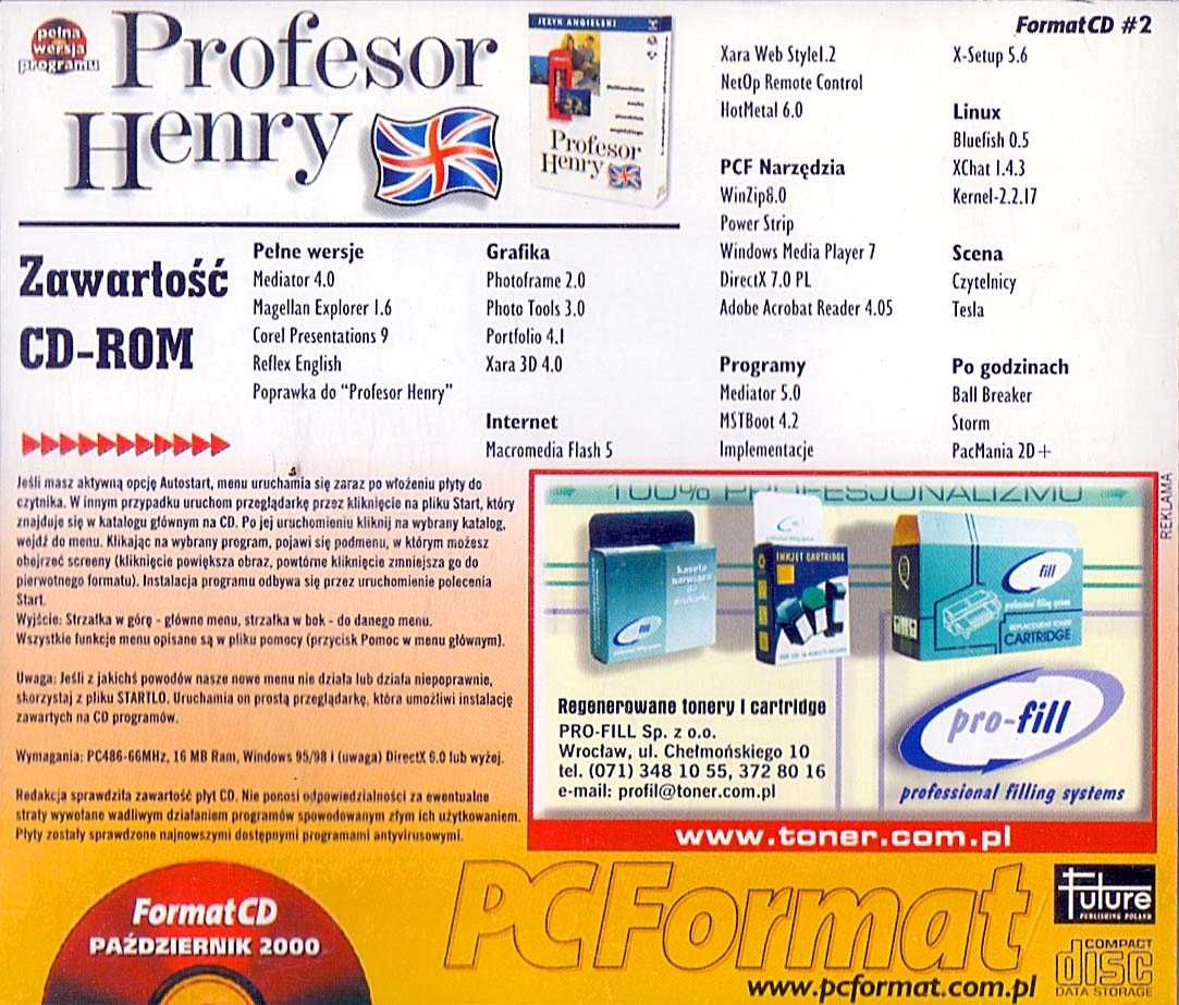 Płyta do czasopisma "PC Format" październik 2000