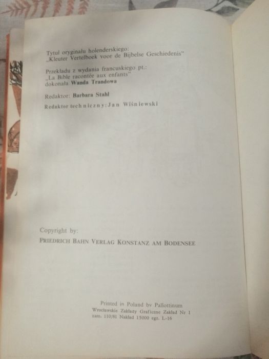 Książka Naszym dzieciom o Biblii