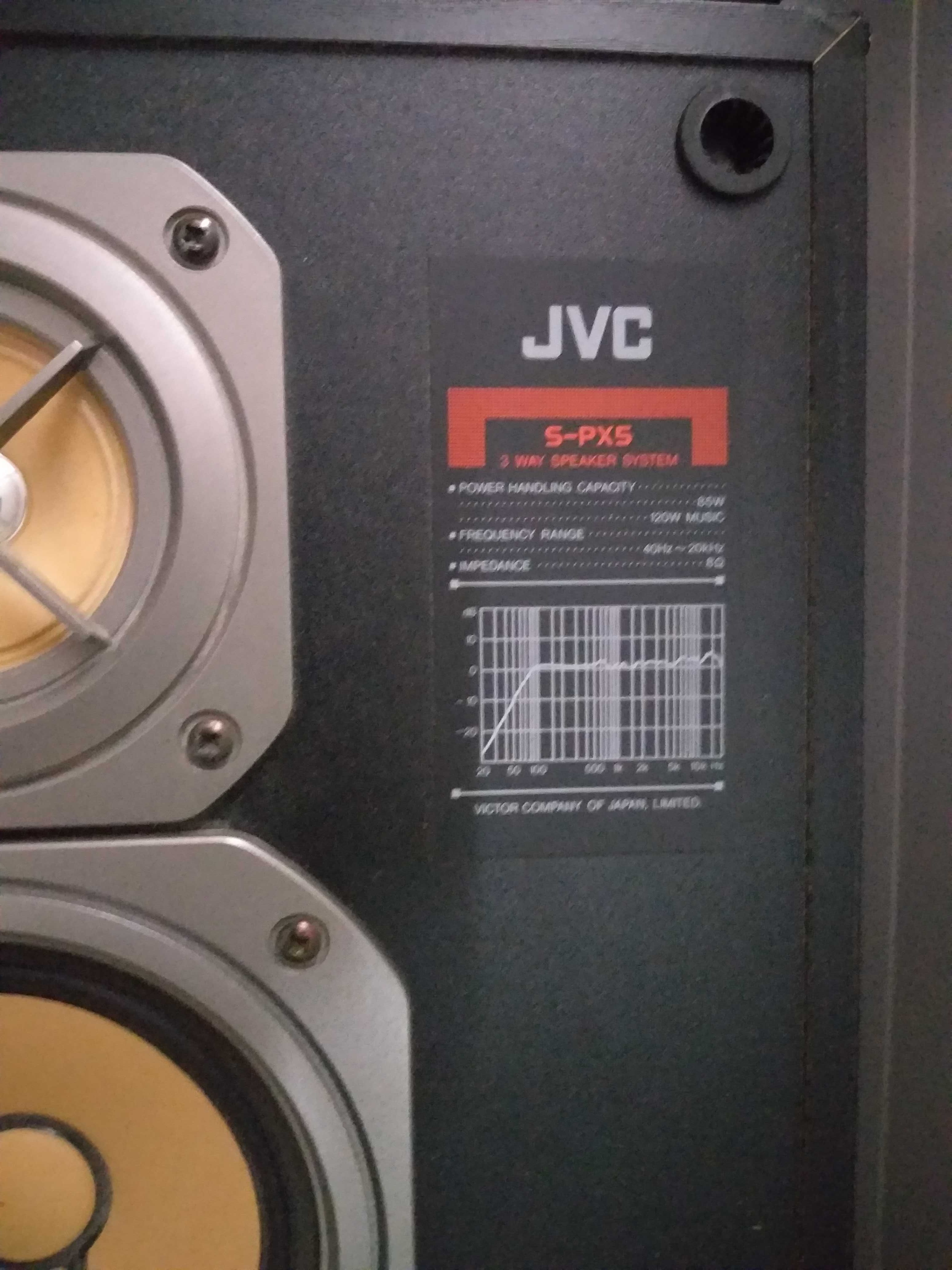 Kolumny 2 sztuki z maskownicami orginalne  JVC SP X5