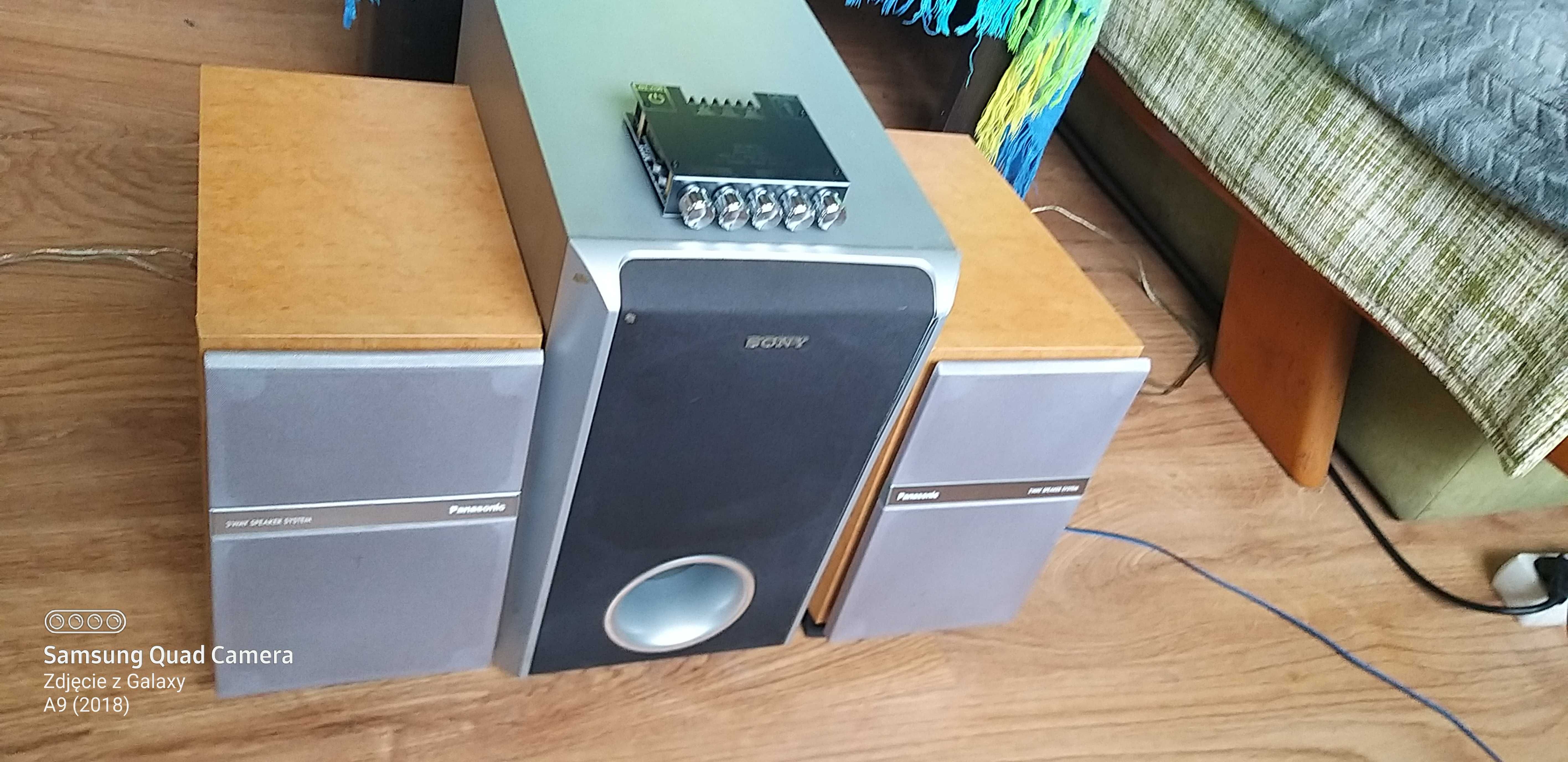 Kolumny Panasonic, subwoofer Sony ,Wzmacniacz cyfrowy 2,1