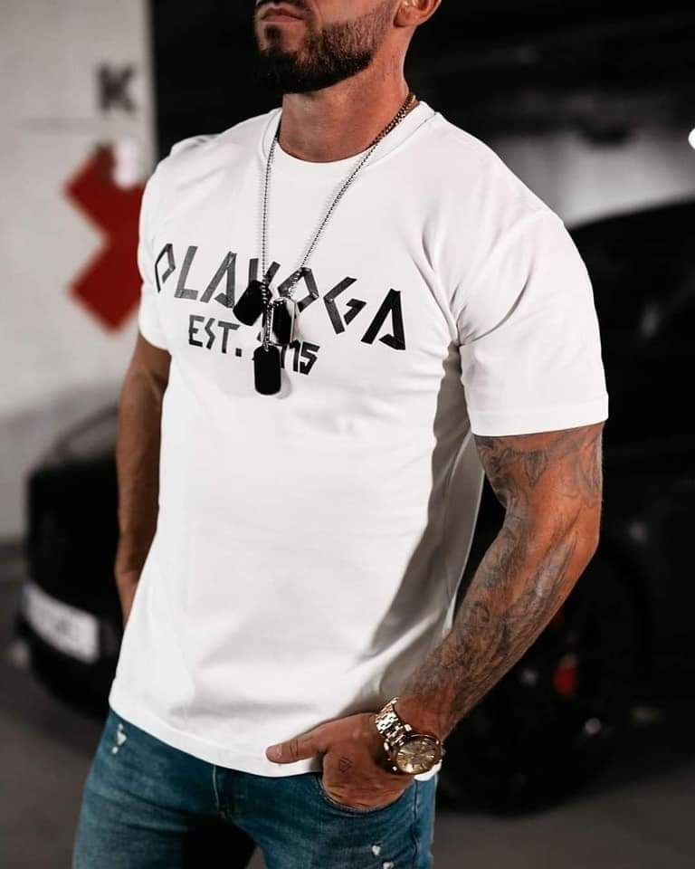 T-SHIRT Meski Olavoga GRECOS MEN BIAŁY czarny beżowy szary M L XL
