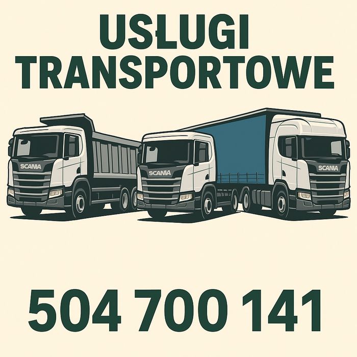 Usługi transportowe platforma wywrotka transport płodów rolnych zboża
