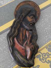 Busto de Cristo em Cerâmica pintado à mão