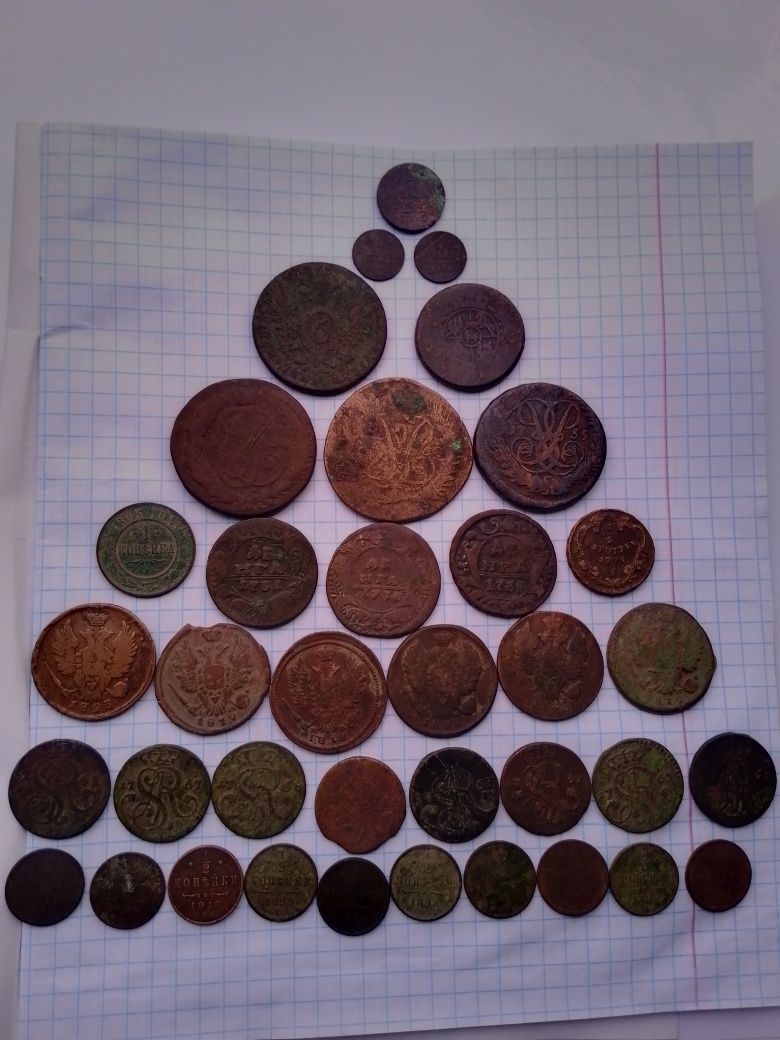 Старовині монети,в кількості 37шт.